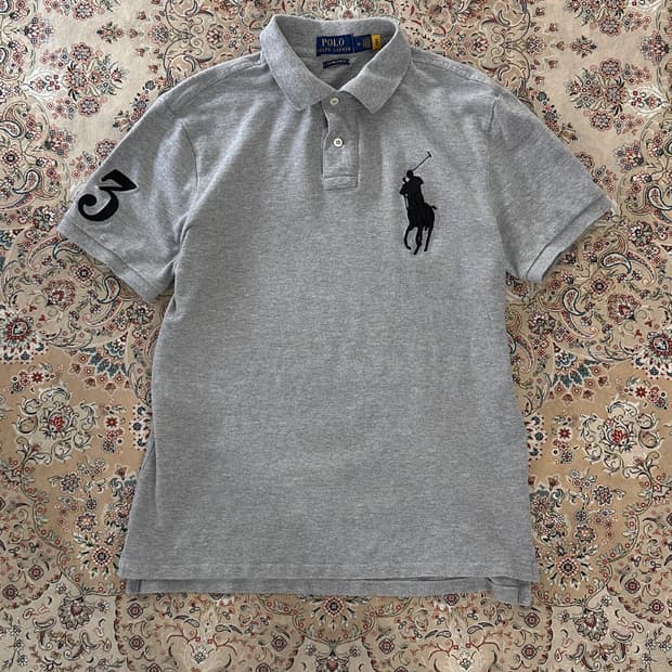 폴로 랄프로렌 그레이/블랙 빅포니 카라티 