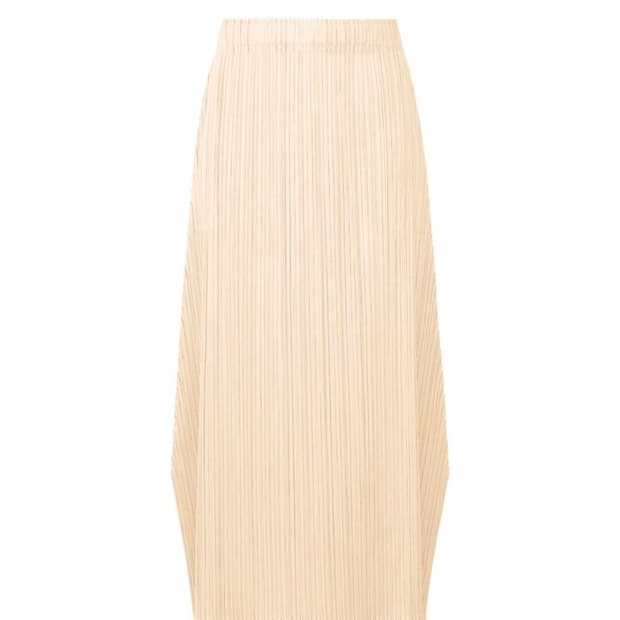 플리츠플리즈 12월 먼슬리 스커트 오프화이트