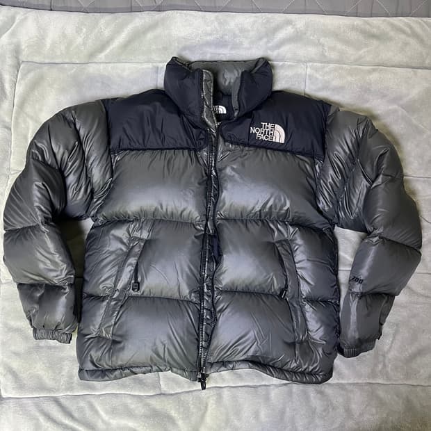 The north face 노스페이스 700눕시 패딩 중앙로고 m 차콜