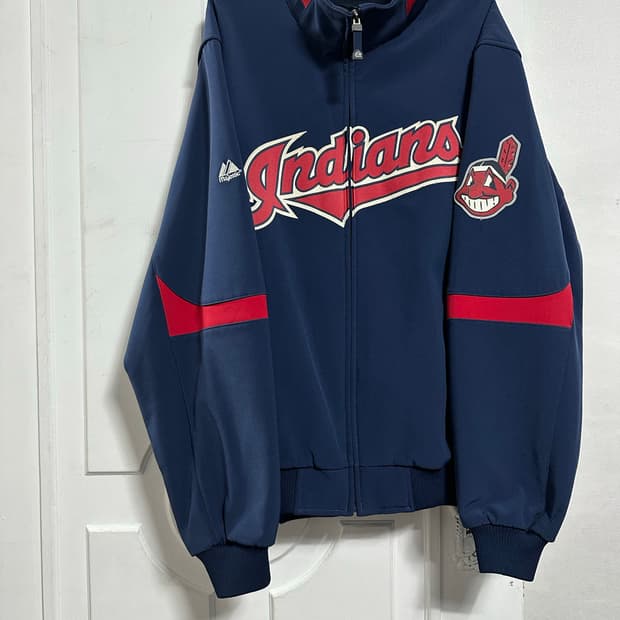 마제스틱 클리블랜드 인디언스 웜업 자켓
