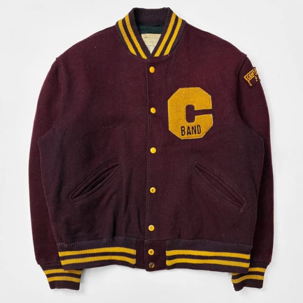 80s 센트럴 미시간 USA 숏 바시티 자켓 PN5302