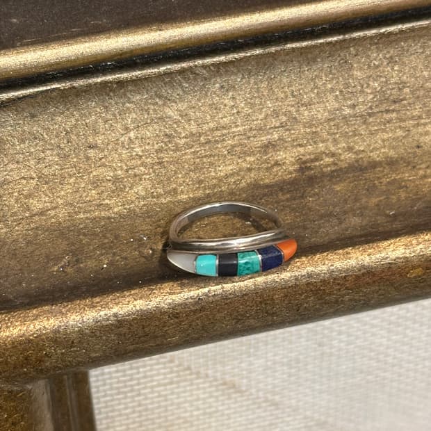 Navajo gemstone 925silver ring