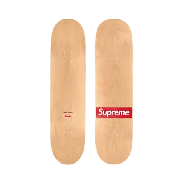 [OS] 슈프림 라우티드 박스로고 스케이트보드 내츄럴 - 24SS