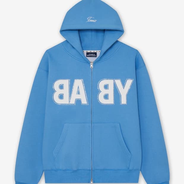 구해요 톰스벌스데이 베이비로고 큐빅후드집업 스카이 1size TBD 구함