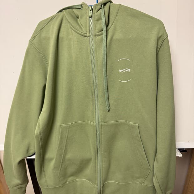 (실착1회) 나이키 카키 후드집업 XL