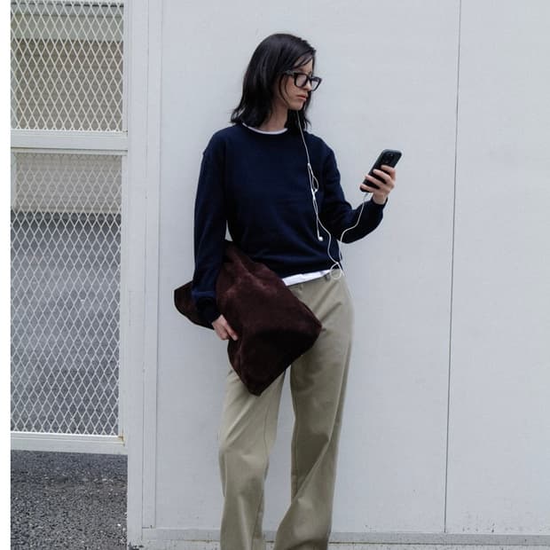  low rise cotton slacks khaki_small