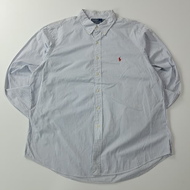 CA157 XL 폴로 00s 블루 핀스트라이프 셔츠 남방