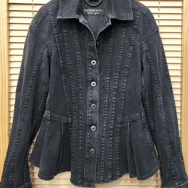 버버리 정품 여성 흑청 데님자켓XS