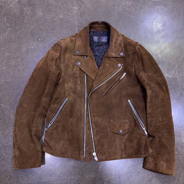 질스튜어트 뉴욕 양가죽 스웨이드 레더 라이더자켓 M