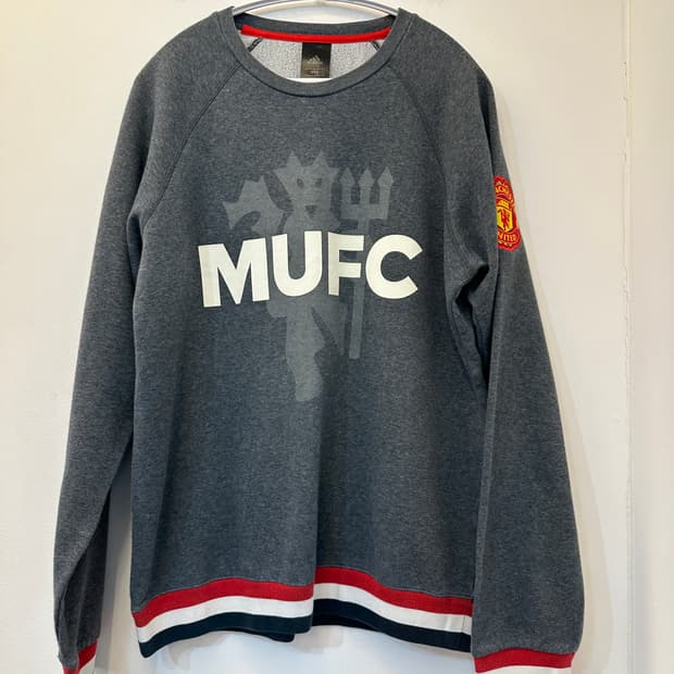 95) 아디다스 맨체스터 유나이티드 얇은 기모 맨투맨