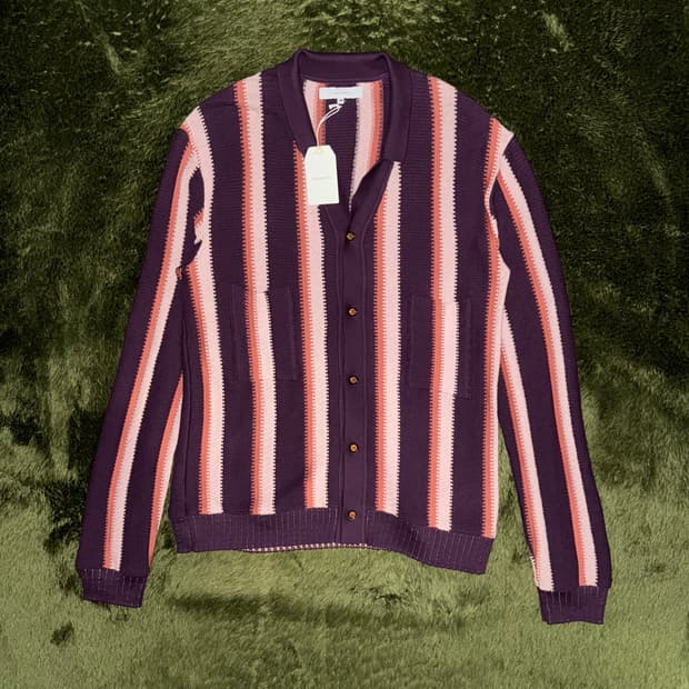 [XL] 사스콰치패브릭스 24SS 스트라이프 가디건 보르도