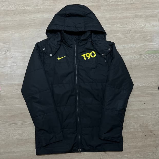 나이키 T90 스우시 로고 후드 패딩 점퍼 [블랙] L/100