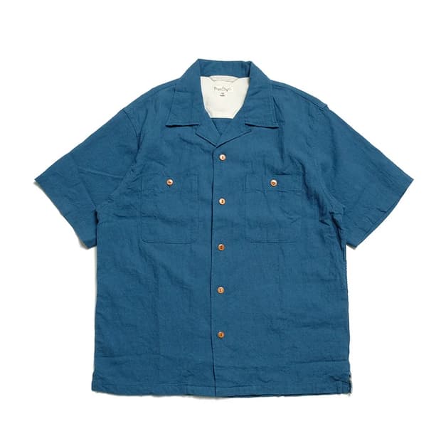 SUN HOUSE EXCLUSIVE Linen Shirt 블루L