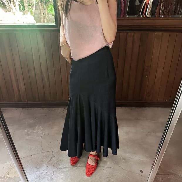 FRAY I.D navy mermaid skirt