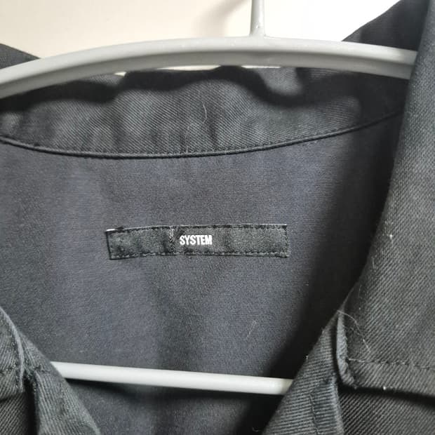 시스템(SYSTEM) 남성 레이어드 유틸리티 자켓 - 블랙