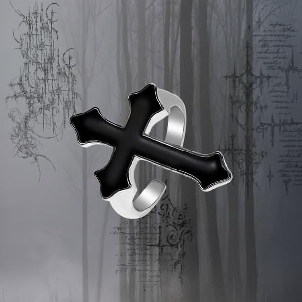 y2k 고딕 십자가오픈링(새상품)