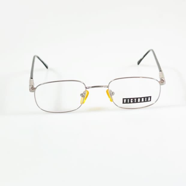 90s VICTORIA 다크 실버 메탈 슬림 스퀘어 빈티지 안경
