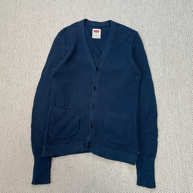 리바이스 텍스처 니트 포켓 가디건