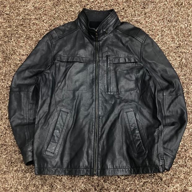 까르뜨블랑슈 양가죽 멀티포켓 레더 가죽 자켓