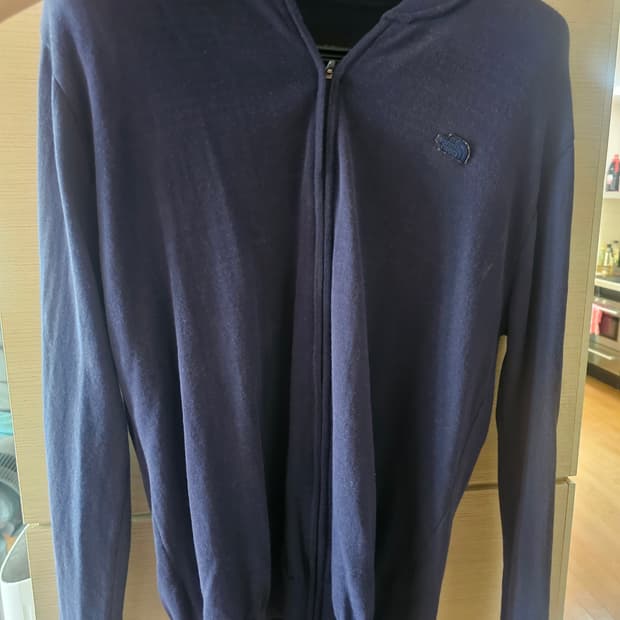 노스페이스 네이비 니트 집업 가디건 105