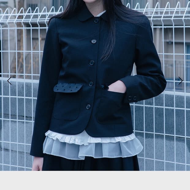 오헤시오 도트 자켓 블랙 사이즈1