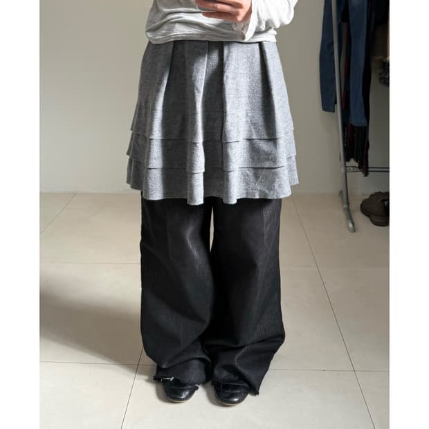 빈티지 울 스커트