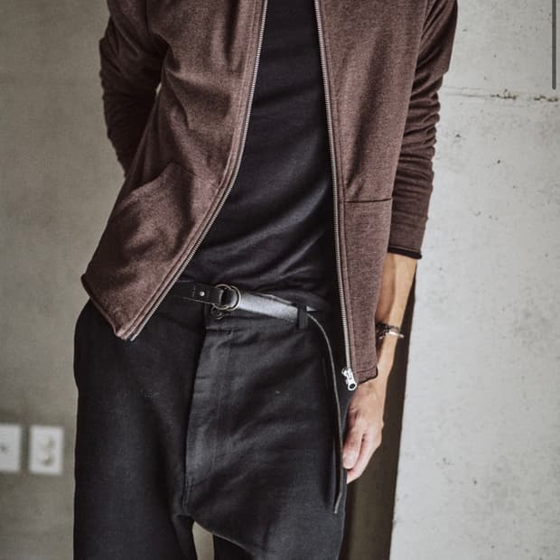 모노프리베 Textured Hoodie Zip 브라운 3