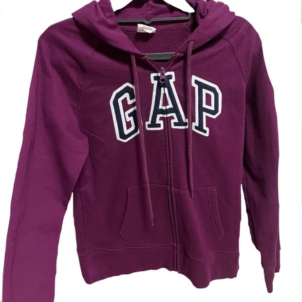 GAP 갭 버건디 후드집업 져지 자켓 대장 트레이닝