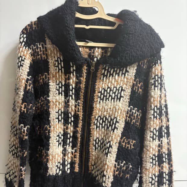 맥피 체크 부클레 집업 자켓