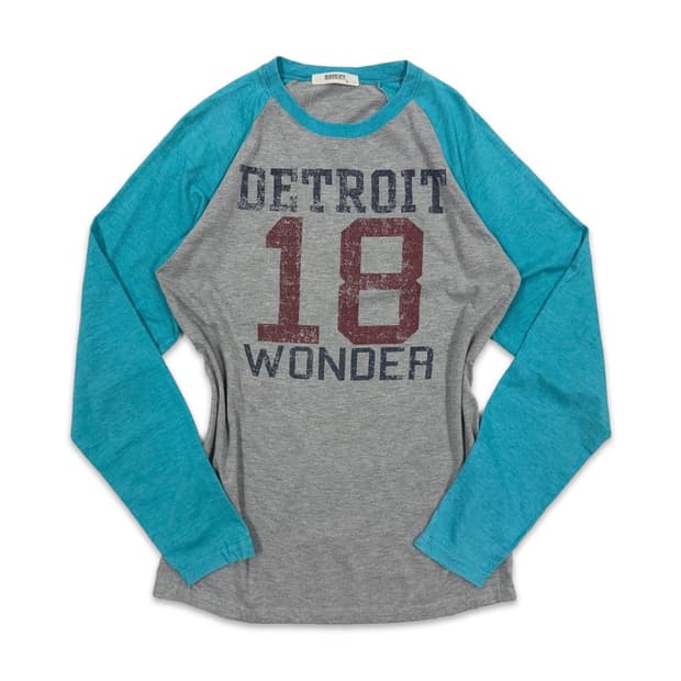 빈티지 SHISKY 블루그레이 로고 나그랑 긴팔티