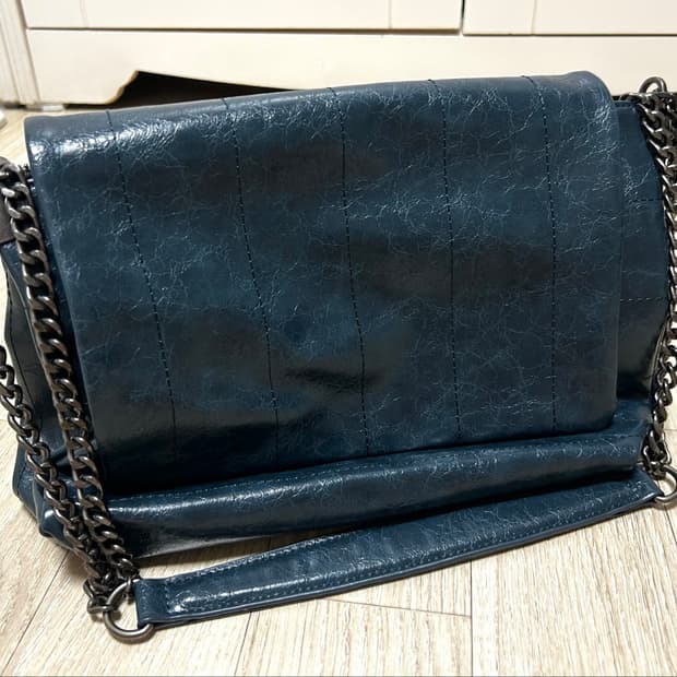 ZARA 자라 락 플랩 숄더백 유나백 딥블루