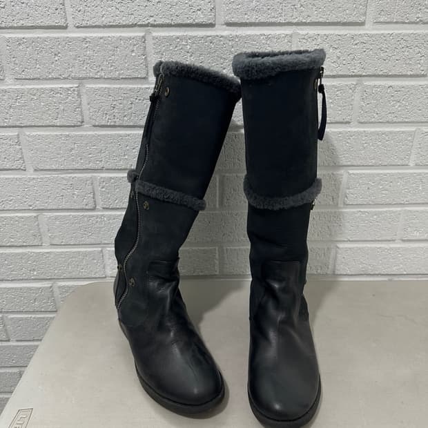 수제화 털가죽 롱부츠