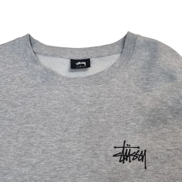[stussy]  스투시 베이직 로고 크루넥 L