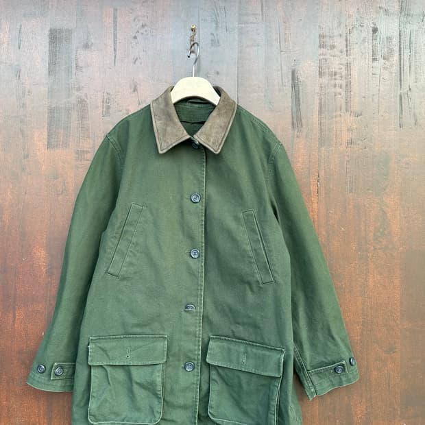 스웨이드 카라 헌팅 자켓