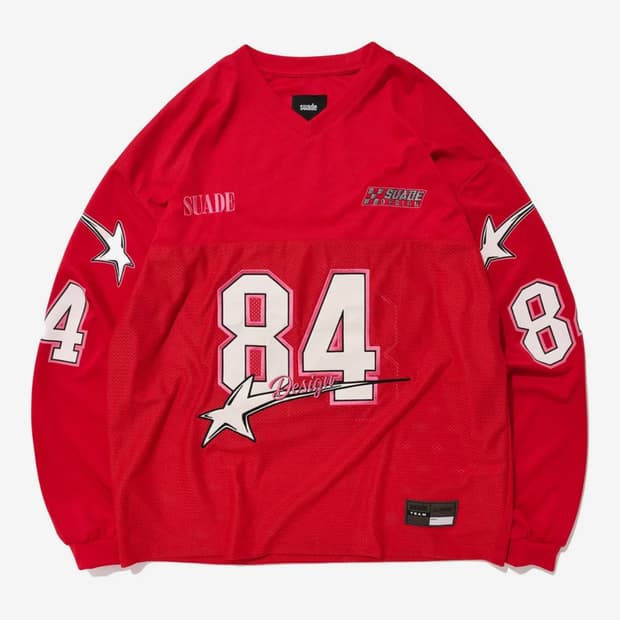 스웨이드 84 레이싱 긴팔 티셔츠 레드 XL