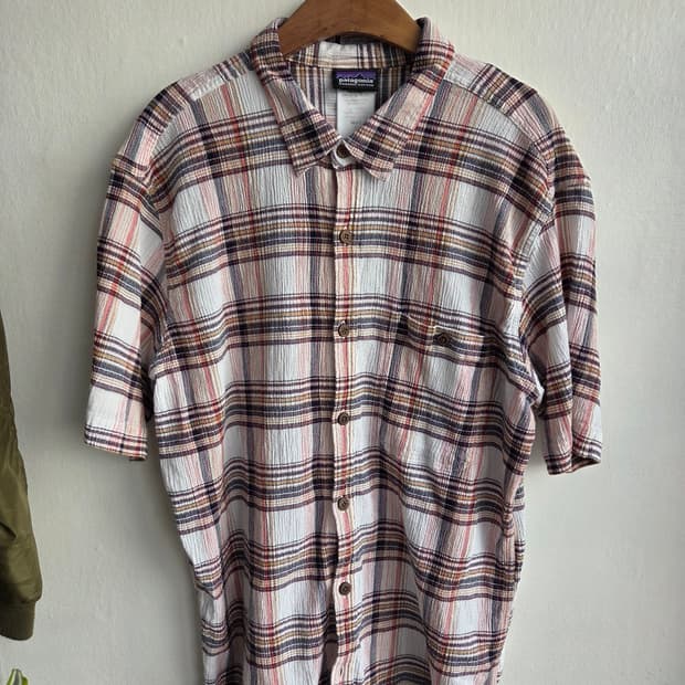 PATAGONIA ORGANIC COTTON / 체크 반팔 셔츠