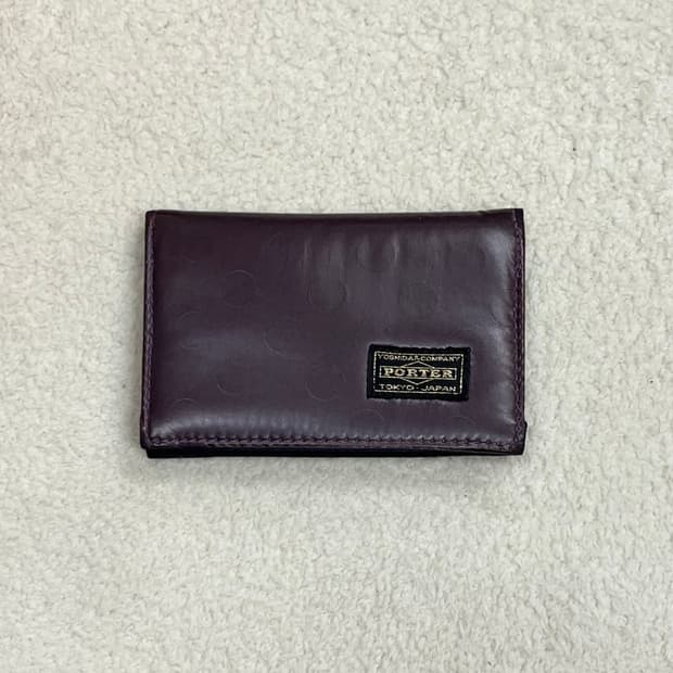 포터 도트 카드지갑 퍼플