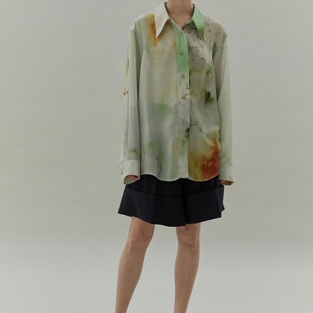 로우클래식 실크 셔츠 s