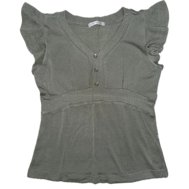 빈티지 모리걸 단추 베스트