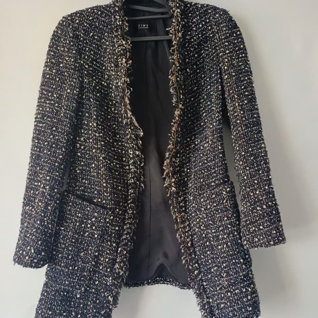 한섬 타임 트위드 코트 