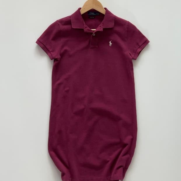 Polo Ralph Lauren 여성 버건디 PK 원피스 S