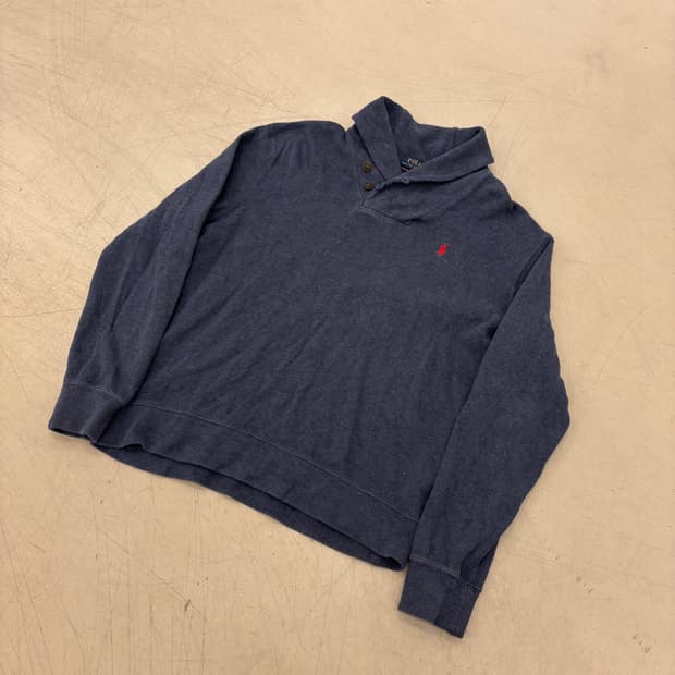 폴로 랄프로렌 네이비 포니 숄 니트