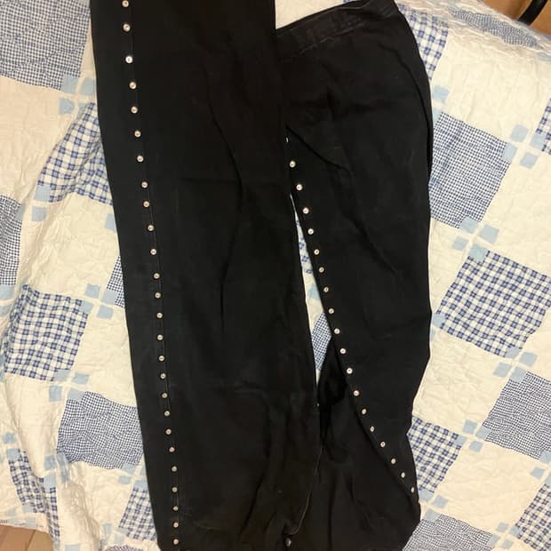 (42) 자라 스터드 블랙진 데님팬츠 zara