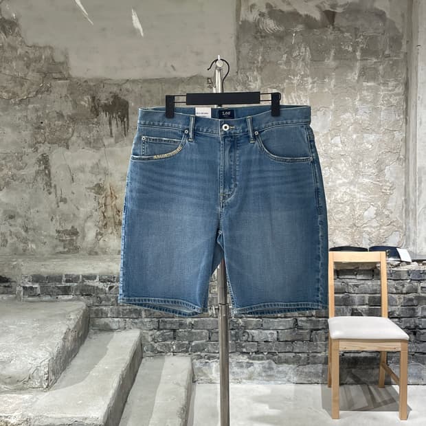 리 101+ 연청 레귤러 데님 쇼츠