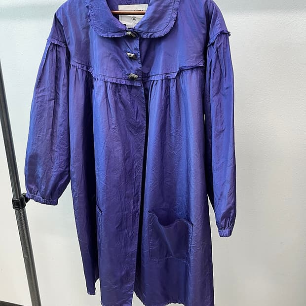 여) 샤넬 실크 카라롱자켓