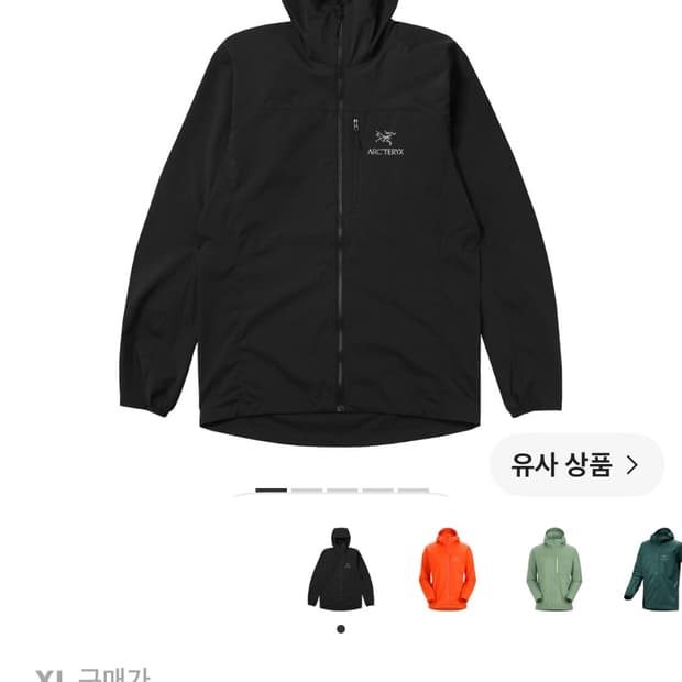 아크테릭스 스쿼미시 후디 블랙