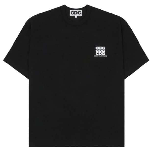 cdg 오버사이즈 반팔티 블랙 m