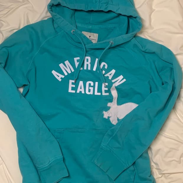 아메리칸 이글 민트 파랑색 후드