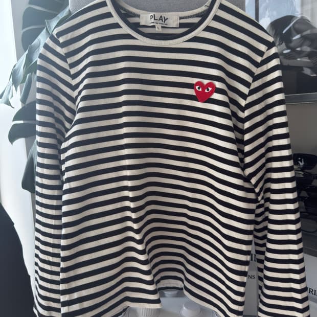 [L] 꼼데가르송 스트라이프 롱슬리브