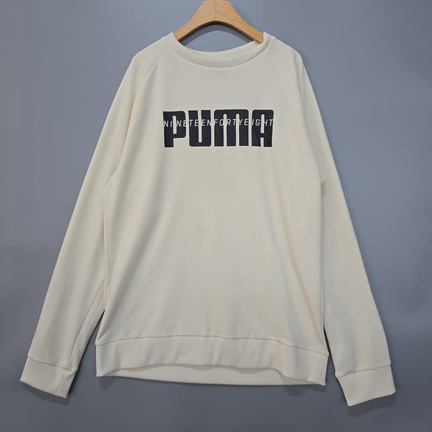 푸마 프린팅 크림 맨투맨 110